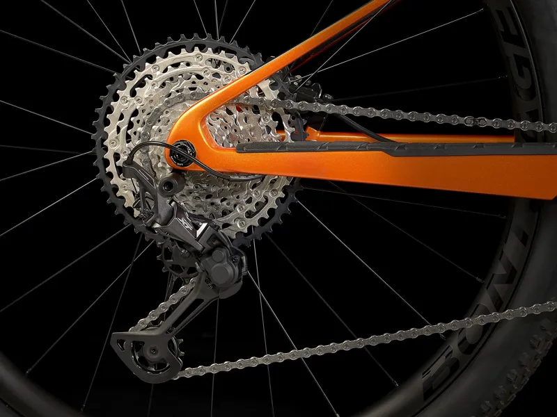 TREK Supercaliber 9.7 Full Suspension XC Mountain Bike in Orange and Grey-4